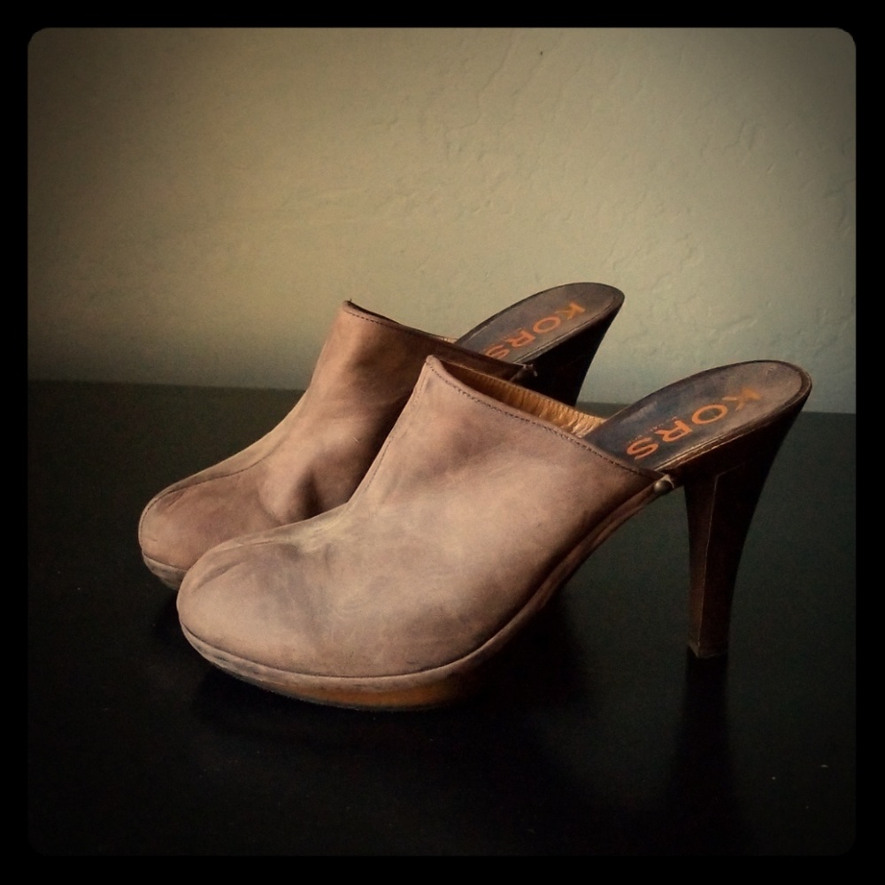 Michael Kors High Heel Clog Slides